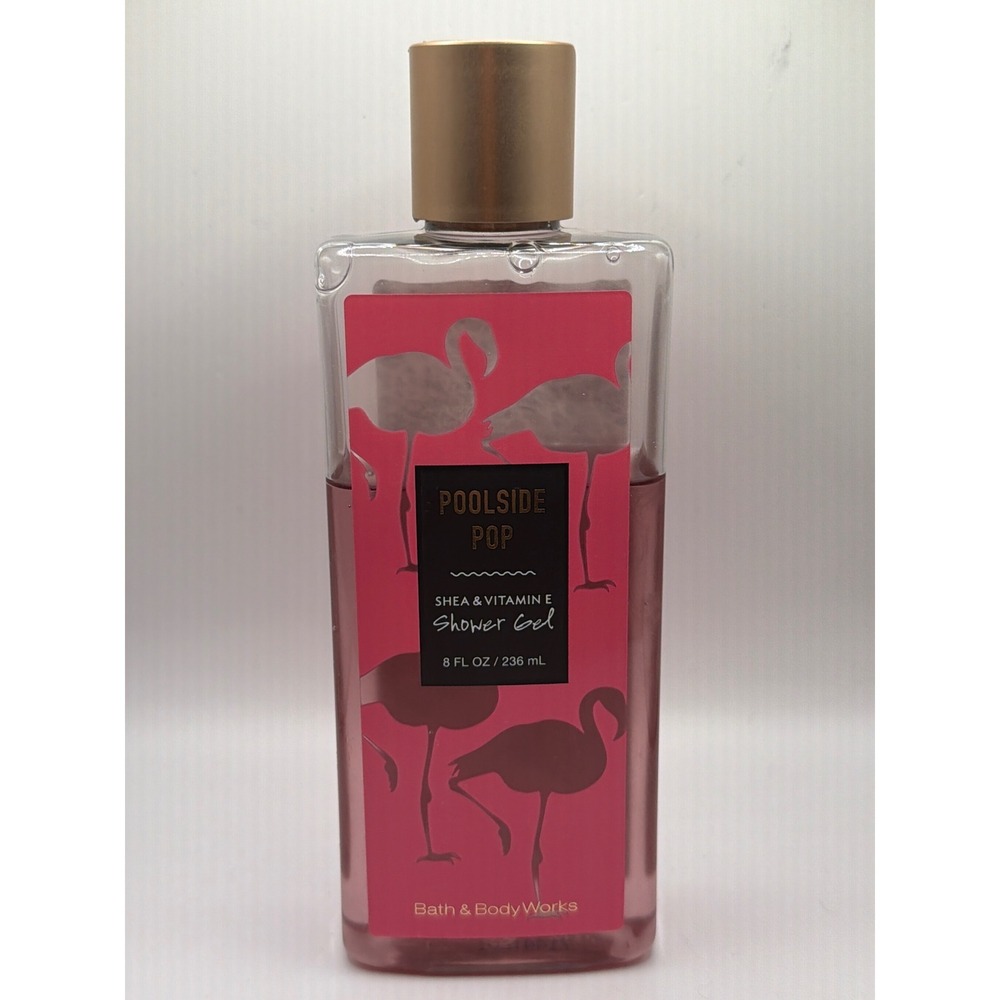 Bath & Body Works Shower Gel Womens 8oz Pink Poolside Pop Flamingo Tropical 70%